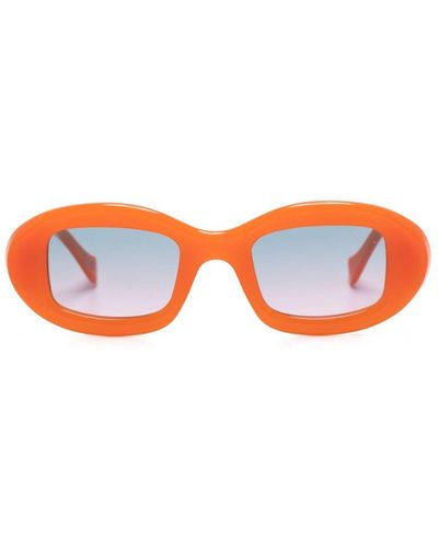 Retrosuperfuture Tutto Juice Oval-frame Sunglasses - Orange