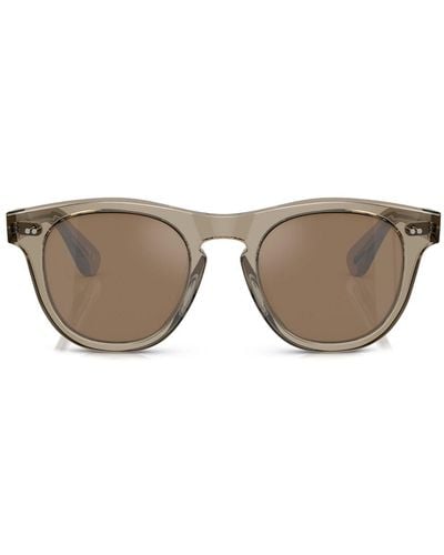 Oliver Peoples Rorke Round-frame Sunglasses - Green