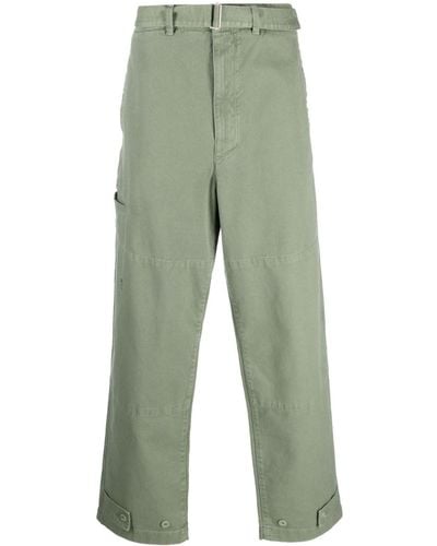 Lemaire Belted Straight-leg Jeans - Green