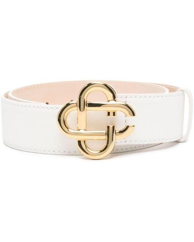 Casablancabrand Cintura con fibbia logo CC - Bianco