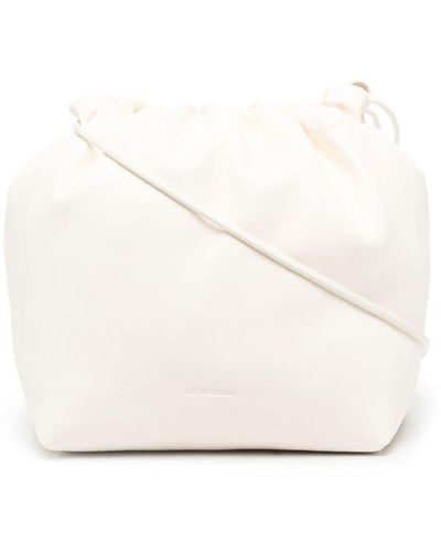 Jil Sander Drawstring-fastening Shoulder Bag - White