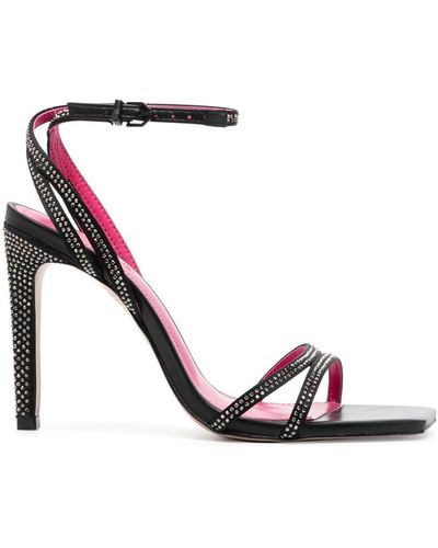 SCHUTZ SHOES 105mm Leather Crystal-embellished Sandals - Pink