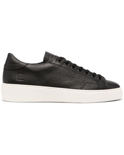 Date Levante Leather Low-top Sneakers - Black