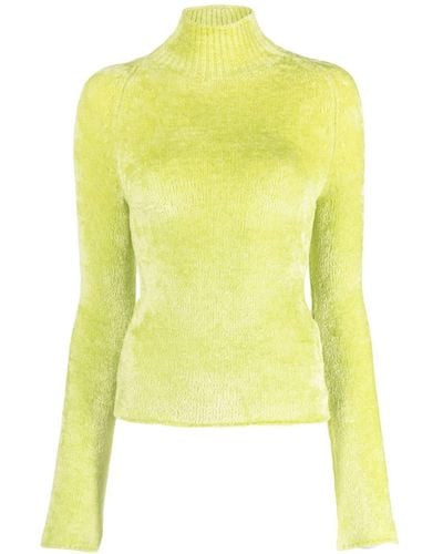 Forte Forte High-neck Chenille Sweater - Yellow