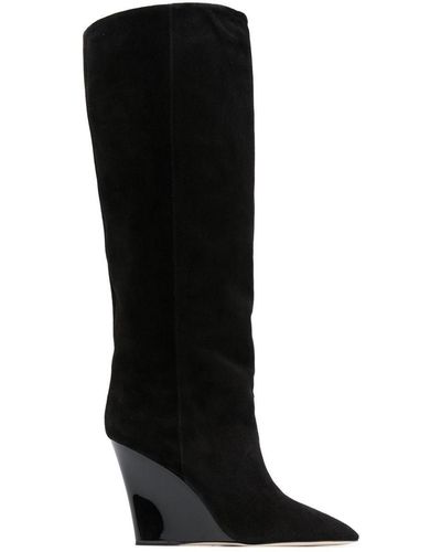 Paris Texas Wanda 95 Suede Knee-high Boots - Black