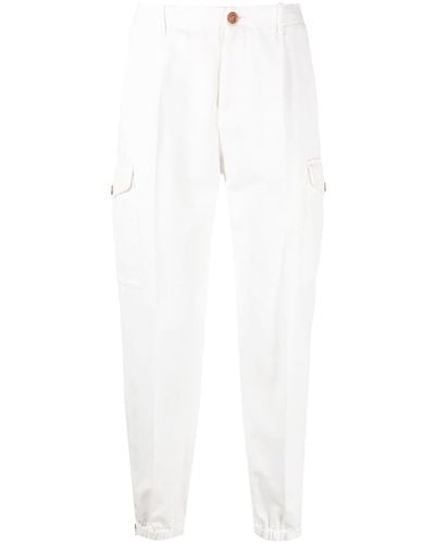 Brunello Cucinelli Pantalones cargo ajustados - Blanco