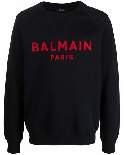 Balmain Flocked Logo Sweatshirt - Multicolour