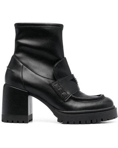 Casadei Nancy 70mm Leather Boots - Black