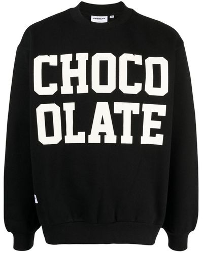 Chocoolate Logo-print Cotton-blend Sweatshirt - Black