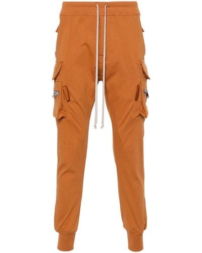 Rick Owens Mastodon Organic Cotton Cargo Trousers - Orange