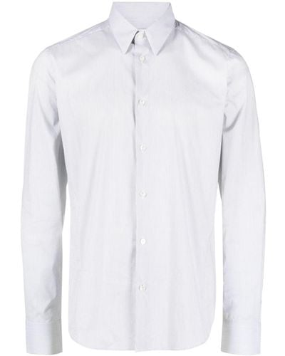 Lanvin Striped Cotton-blend Shirt - White