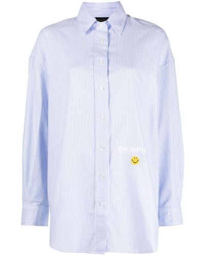 Joshua Sanders Stripe-print Cotton Shirt - Blue