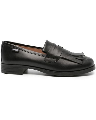 Love Moschino Tassel-detail Leather Loafers - Black