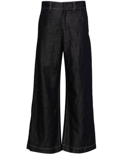 Max Mara Mid-rise Wide-leg Jeans - Black