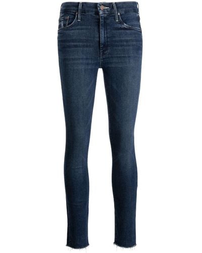 Mother Mid-rise Skinny Jeans - Blue
