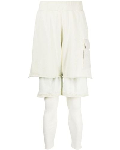Undercover Pantalon en coton à design superposé - Neutre