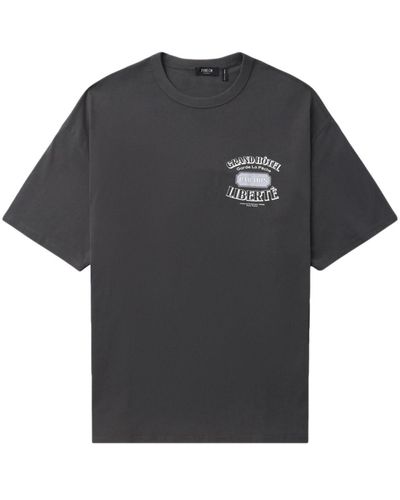FIVE CM Graphic-print Cotton T-shirt - Black