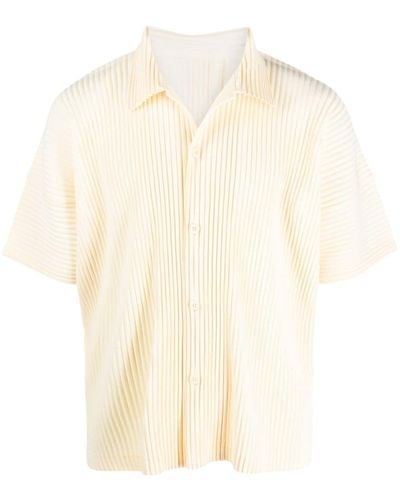 Homme Plissé Issey Miyake Mc July Pleated Short-sleeve Shirt - White