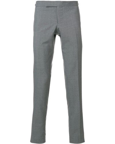 Thom Browne Tailored Side Stripe Pants - Gray
