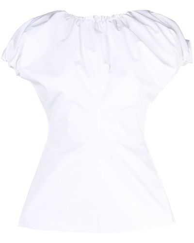 Jil Sander Puff-sleeve Cotton Top - White