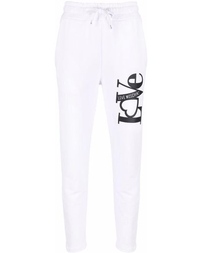 Love Moschino Trainingsbroek Met Tekst - Wit