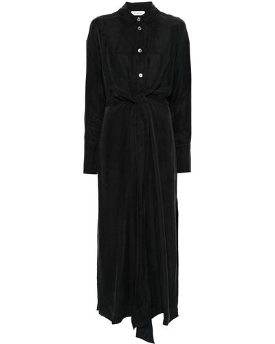 Rodebjer Textured Twill Maxi Dress - Black