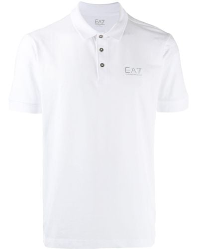 EA7 ロゴ ポロシャツ - ホワイト