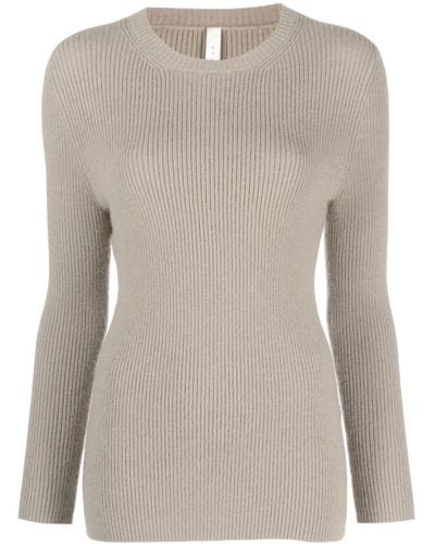 Lauren Manoogian Ribbed-knit Round-neck Sweater - Brown