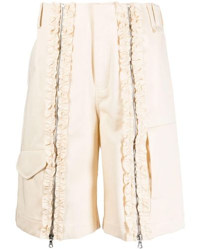 Simone Rocha Shorts Met Rits - Naturel