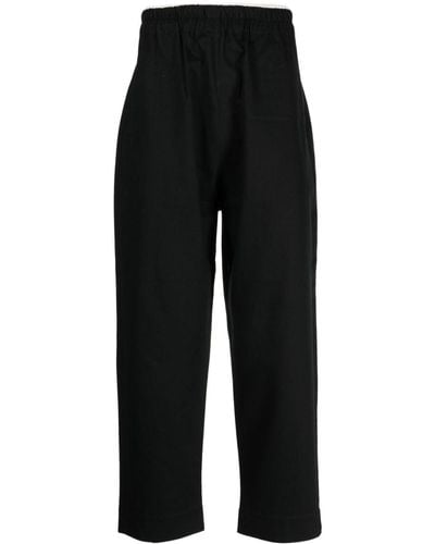 Toogood Elastic-waist Cotton Trousers - Black