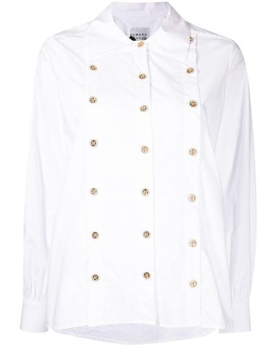 Edward Achour Paris Button-detailed Blouse - White