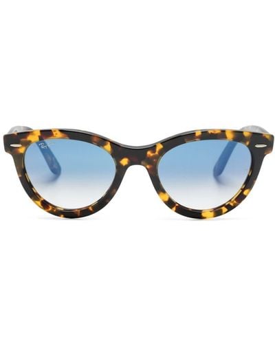 Ray-Ban Wayfarer Way Round-frame Sunglasses - Blue