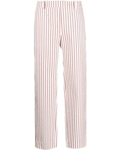 Fabiana Filippi Striped Straight-leg Pants - Pink