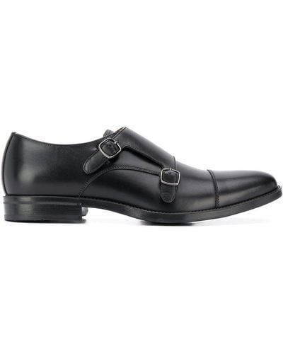 SCAROSSO Monk Strap Shoes - Black