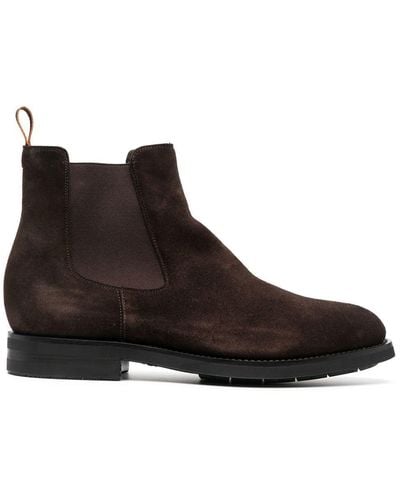 Santoni Botas chelsea con paneles elásticos - Marrón