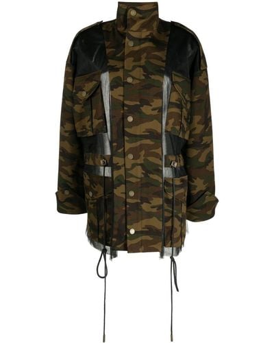 Monse Deconstructed Camouflage Jacket - Black