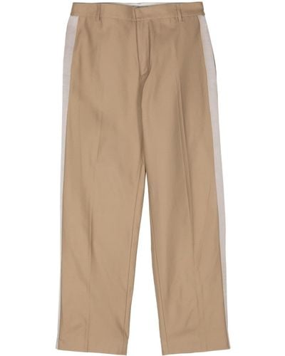Bluemarble Tape-detailing Straight-leg Trousers - Natural