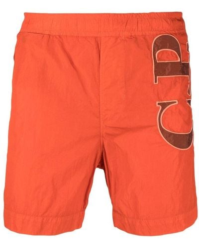 C.P. Company Shorts Met Elastische Taille - Oranje