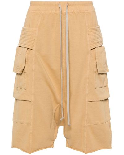 Rick Owens Creatch Pods Drop-crotch Shorts - Natural