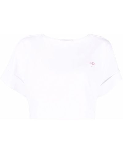 Philosophy Di Lorenzo Serafini T-shirt crop à logo imprimé - Blanc