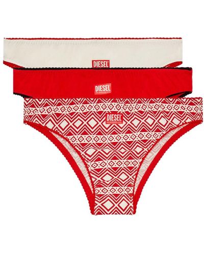 DIESEL Ufpn-bonitas-x-threepack Briefs - Red