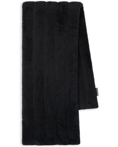 Balenciaga Écharpe matelassée en fourrure artificielle - Noir