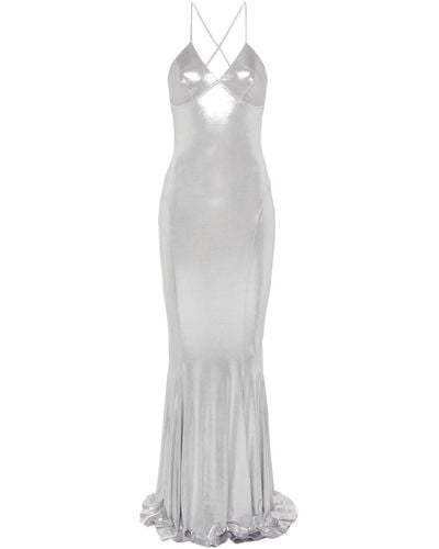Norma Kamali Fishtail Maxi Dress - White