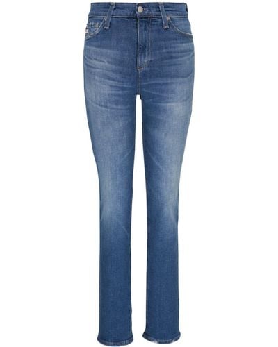 AG Jeans Logo-embroidered Jeans - Blue