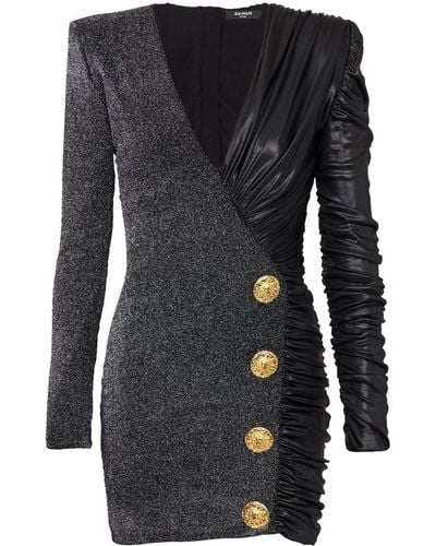 Balmain Mini-jurk Met Knoopdetail - Zwart