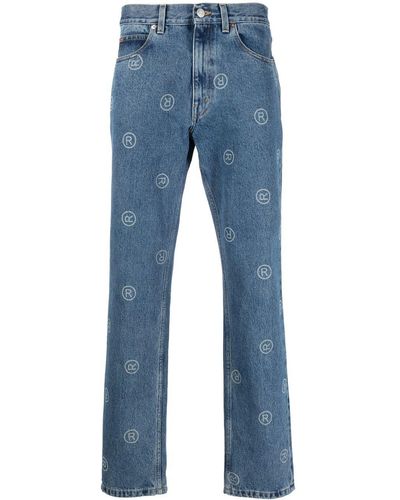 Martine Rose Jeans Met Logo - Blauw