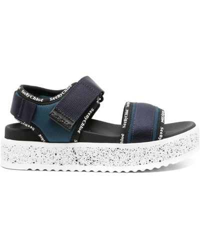 See By Chloé Pipper 45mm Flatform Sandals - Blauw