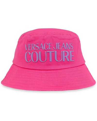 Versace Sombrero de pescador con logo - Rosa