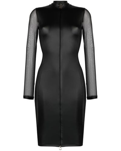Maison Close Chambre Noire Long-sleeved Dress - Black