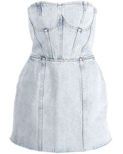 The Mannei Strapless Mini-jurk - Blauw